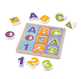 ABC 123 Chunky Puzzle Melissa & Doug Puzzles- BibiBuzz