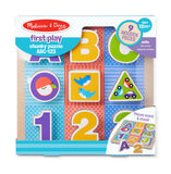 ABC 123 Chunky Puzzle Melissa & Doug Puzzles- BibiBuzz