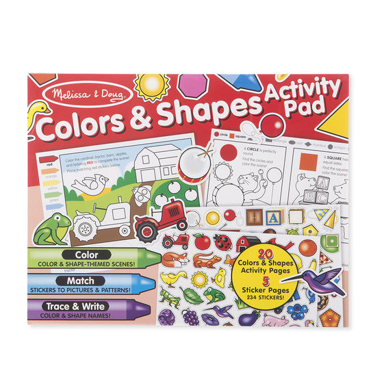 Colours and Shapes Activity Pad Melissa & Doug Activities- BibiBuzz