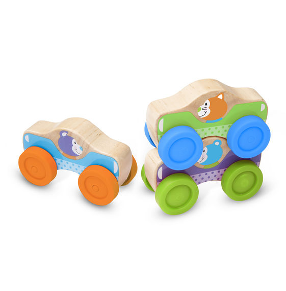 Animal Stacking Cars Melissa & Doug Developmental Toys- BibiBuzz