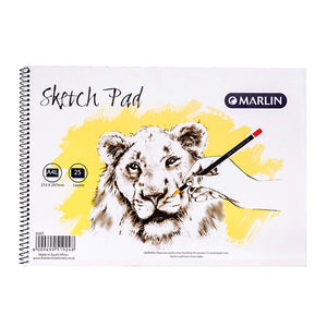 A4L Sketch Pad 25 Sheet Marlin Stationery- BibiBuzz