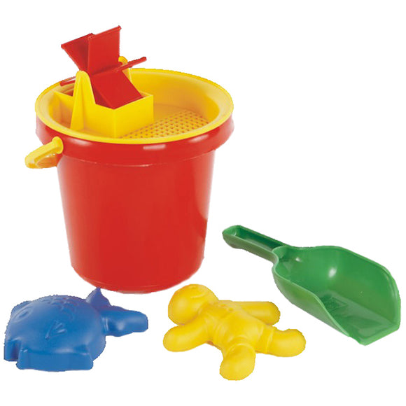 Bucket, Water Wheel, Shapes & Spade Idem Smile Outside Play- BibiBuzz
