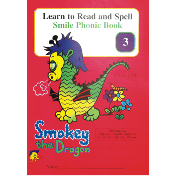 Book - Phonic Book 3 - Smokey the Dragon Idem Smile Language- BibiBuzz