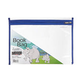 Clear Book Bag With Zip Meeco Stationery- BibiBuzz